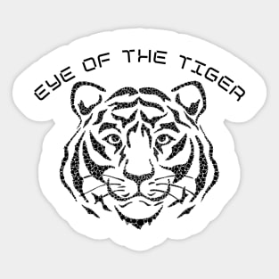 Eye of the tiger black Sticker
